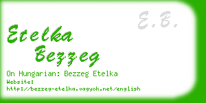 etelka bezzeg business card